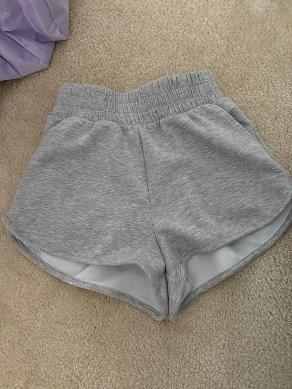 90 Degree By Reflex Light Gray Athletic Shorts